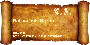 Matuschek Magda névjegykártya